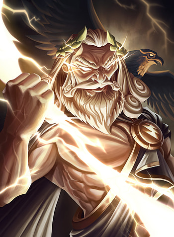 Zeus, ArtStation showcase, Divine artwork, Creative expression HD phone wallpaper