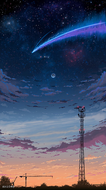 Anime, Comets HD phone wallpaper