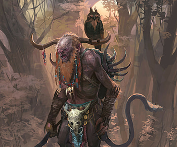 : Mythic Forest Beast of Fantasy Realms, fantasy, creature HD wallpaper