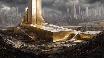 Golden Spire Citadel — Sci‑Fi Structure ( Ultra ), Sci Fi, Structure, temple, monument HD wallpaper