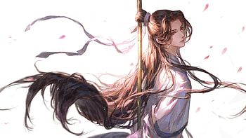Fantasy man, wind, white, longcolor, man, fantasy HD wallpaper