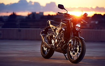 Honda CB300, sunset, 2022 bikes, superbikes, japanese motorcycles, 2022 Honda CB300, Honda HD wallpaper