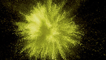 Yellow powder exploding, Slow motion shot HD wallpaper