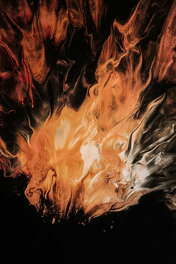 Orange, glitch art, texture HD phone wallpaper