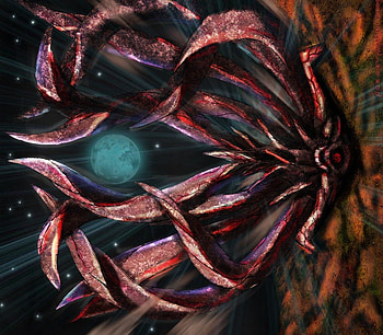 Ten-Tails revival completed, spoiler, night, kurama, hatake kakashi, ten tails, uzumaki, b, might guy, chapter 609, gedo mazou, shinobi, moon, akatsuki, juubi, revivied, gyuki, impure world resurrection technique, fourth shinobi world war, obito, tobi, complete, uchiha madara, eight tails, anime, naruto, manga, nine tails HD wallpaper