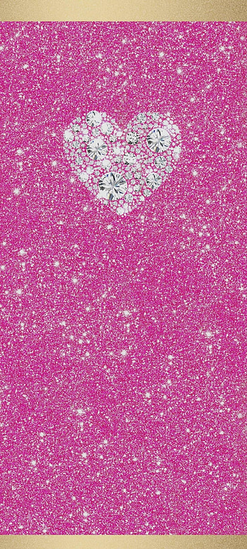 PinkDiamond hart, love, beautiful, electric blue, magenta, diamond, metal, luxury, Golden HD phone wallpaper