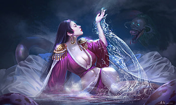 Fantasy Girl, Artwork, Hands, Girl, Dress, Fantasy HD wallpaper