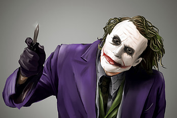 Joker Paint Art, joker, superheroes, supervillain, artwork, behance HD wallpaper
