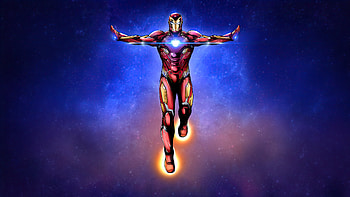Iron Man In Action, iron-man, artwork, art, digital-art, superheroes, artstation HD wallpaper