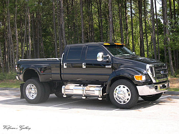 custom pickup, abstact, black, pickup, art, car, custom car, six wheels, truck HD wallpaper