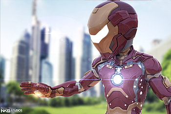 Iron Kid, iron-man, artwork, artist, digital-art, superheroes HD wallpaper