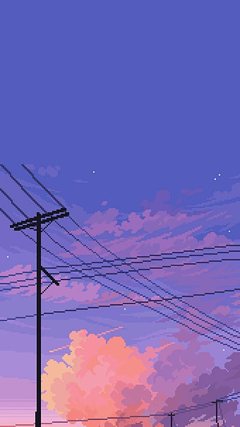 Night, Sunset, Art, Pixel HD phone wallpaper