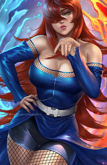 Artstation artwork, Mei Terumi, Naruto fan art, Mei Terumi fan art HD phone wallpaper