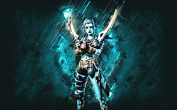 Fortnite Blue Gia Skin, Fortnite, main characters, blue stone background, Blue Gia, Fortnite skins, Blue Gia Skin, Blue Gia Fortnite, Fortnite characters HD wallpaper