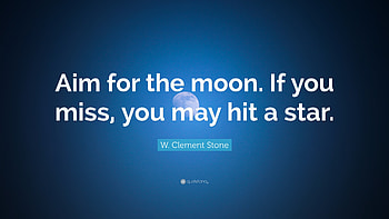 Aim For The Moon, typography, inspiration, msg, comments HD wallpaper