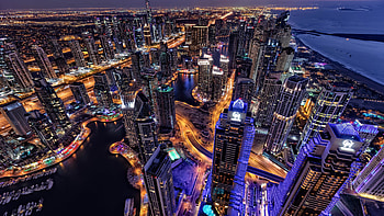 Dubai , Cityscape, Aerial view, Skyscrapers HD wallpaper