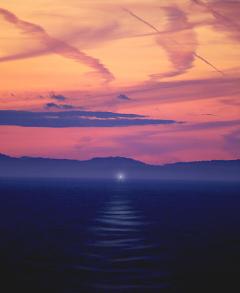 Sunset, island, silhouette HD phone wallpaper