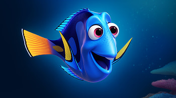 Blue Tang Fish Cartoon, Dory (Finding Nemo), movie, Finding Nemo HD wallpaper