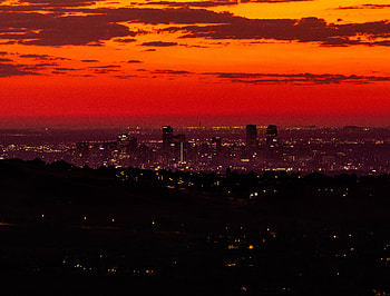 Denver From Red Rocks , city, graphy, sunset, evening HD wallpaper