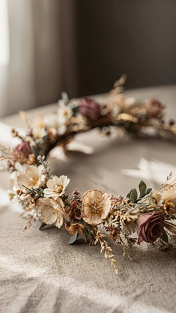 Soft Boho Flower Crown — , Wreath, Floral Arrangement HD phone wallpaper