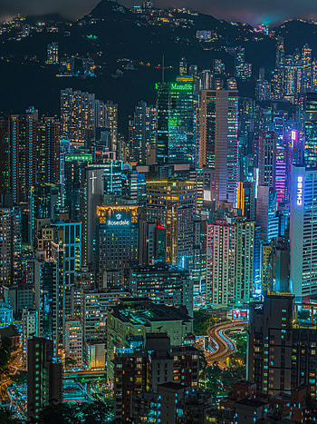 Cities, Night, Architecture, City, Building, Road HD phone wallpaper