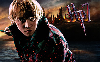 Hp7, hogwarts, harry, ron, hermione HD wallpaper