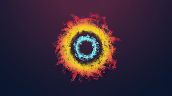 Fire Circle Abstract , abstract, fire, artist, artwork, digital-art HD wallpaper