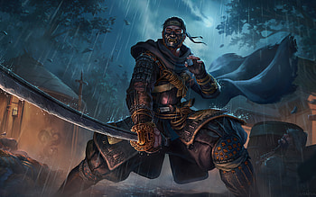 Ghost of Tsushima, Play Station, promo materials, poster, Ghost of Tsushima characters, creative art HD wallpaper