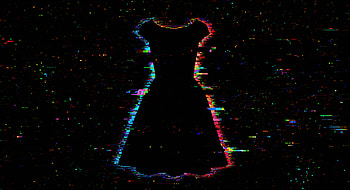 Elegant Black Dress - Ultra, black dress, dress, glitch art, silhouette, fashion HD wallpaper