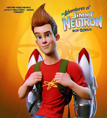 Jimmy Neutron, Nazar Noschenko, Modeling showcase, 3D rendering HD phone wallpaper