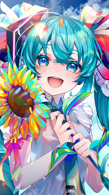 Vibrant Hatsune Miku Summer Vibes – Anime Vocaloid , Hatsune Miku, Anime, Vocaloid HD phone wallpaper