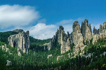 Cathedral Spires From The Needles Highway In Custer State Park, nature HD wallpaper