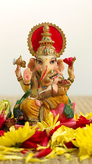 Bal Ganesh, Flowers Decoration, flowers, decoration HD phone wallpaper