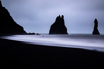 Reynisfjara Beach In Island, beach, island, nature HD wallpaper