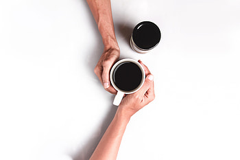 Coffee, Couple, Pair, Cup, Minimalism, Hands HD wallpaper