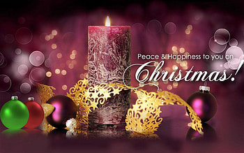 Merry Christmas, holiday, candle, christmas, rnament HD wallpaper