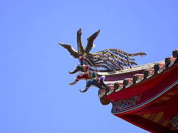 Miscellanea, Miscellaneous, Bird, Symbol, Roof, Decoration, China HD wallpaper