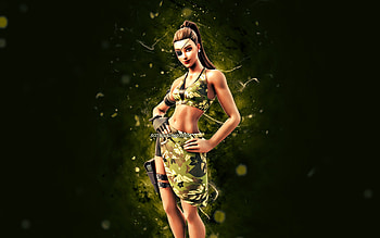 Camo Doublecross, , green neon lights, Fortnite Battle Royale, Fortnite characters, Camo Doublecross Skin, Fortnite, Camo Doublecross Fortnite HD wallpaper
