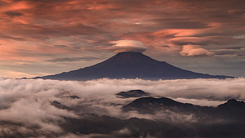 Mount Fuji, Travels, Clouds, Stunning HD wallpaper