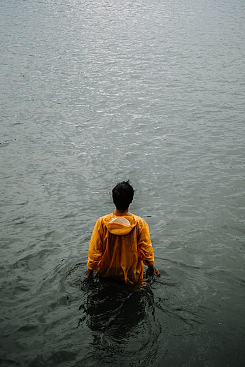 Water, Miscellanea, Miscellaneous, Wet, Human, Person, Raincoat HD phone wallpaper