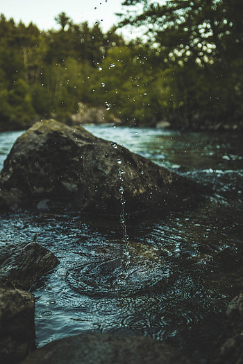 Nature, Water, Stones, Drops, Lake, Spray HD phone wallpaper