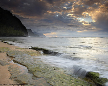 Patrick Smith graphy , mist, green, sunset, beach HD wallpaper