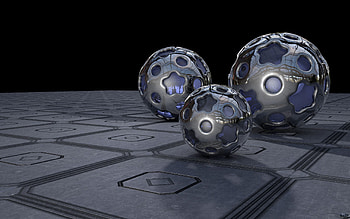 3D, Glass, Metal, Balls HD wallpaper