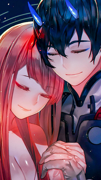 You are my Darling for ever..., Hiro (Darling in the FranXX), Zero Two (Darling in the FranXX), Anime, Darling in the FranXX HD phone wallpaper