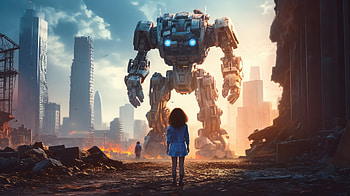 Children Messy Buildings Clouds, alone, scifi, ai, artist, artwork, digital-art HD wallpaper