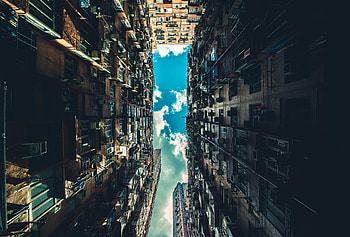 Building View From Bottom, buildings, sky, graphy HD wallpaper
