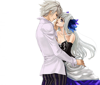 Oswald ♡ Gwendolyn, nice, couple, female, handsome, plain, sexy, sweet, white, hot, girl, anime girl, simple, anime, pretty, white hair, romantic, imple, guy, lovely, silver hair, odin sphere, lover, cute, dress, long hair, game, male, Oswald, romance, boy, video game, rpg, hug, love, Gwendolyn HD wallpaper
