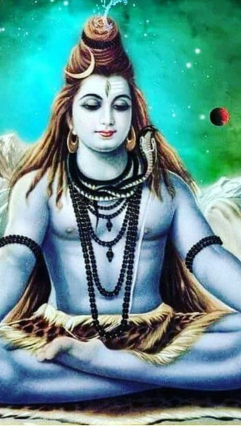 Lord Shiva Live, Blue Background HD phone wallpaper