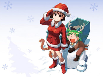 christmas anime , girl, anime, christmas HD wallpaper
