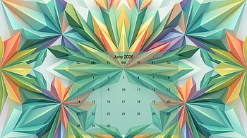 June 2026 — Kaleidoscope Calendar, June 2026 Calendar HD wallpaper